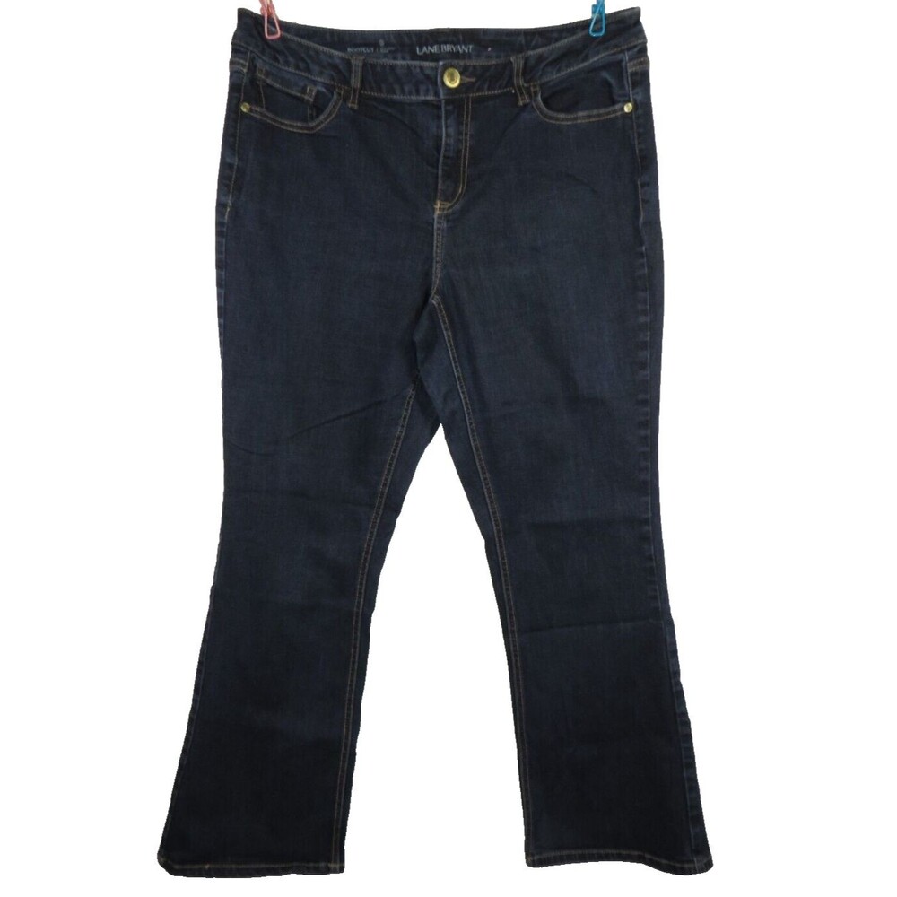 Lane Bryant Women's Genius Fit Dark Wash Bootcut Jeans Plus Size 16